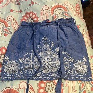 Lilly Pulitzer Blue Mini Skirt With Pattern